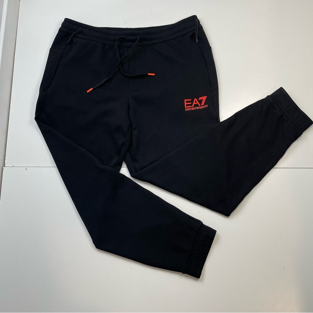 Emporio Armani EA7 Black Sweatpants Joggers Grunge Streetwear Men XL gentle used
